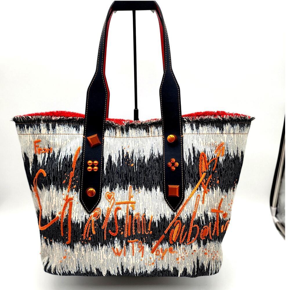 CHRISTIAN LOUBOUTIN Model: Blue Frangibus Medium Tote BagNEW